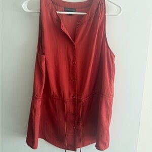Covington Red Sleeveless Blouse